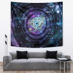Thoth Ancient Egyptian Cosmic Tapestry with Sacred Eye and Baboon Symbol Theme