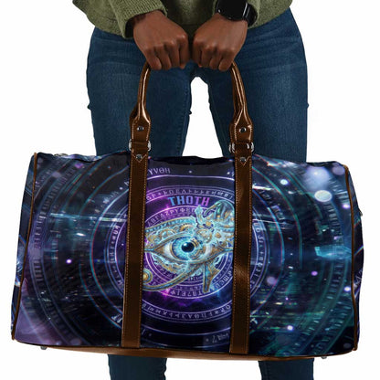 Thoth Ancient Egyptian Cosmic Travel Bag with Sacred Eye and Baboon Symbol Theme