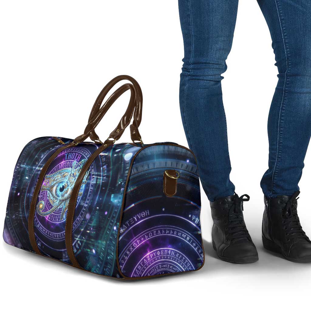 Thoth Ancient Egyptian Cosmic Travel Bag with Sacred Eye and Baboon Symbol Theme
