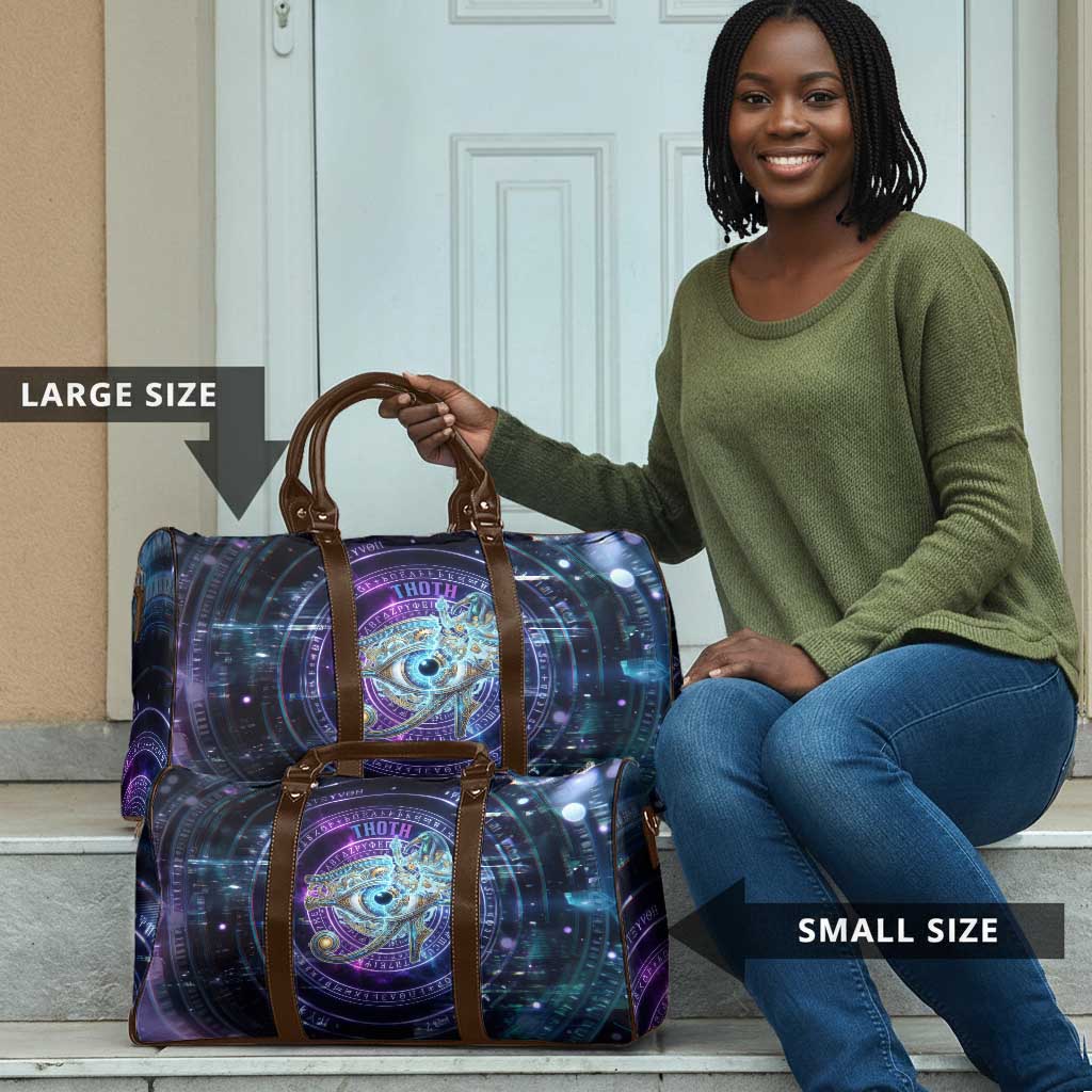 Thoth Ancient Egyptian Cosmic Travel Bag with Sacred Eye and Baboon Symbol Theme