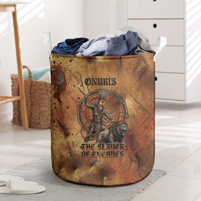 Onuris Laundry Basket Egyptian War God Slayer of Enemies Spear Lion Ancient Battle