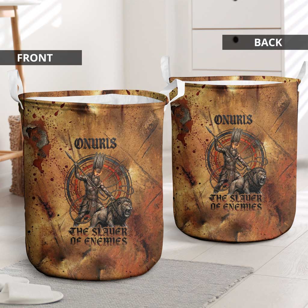 Onuris Laundry Basket Egyptian War God Slayer of Enemies Spear Lion Ancient Battle
