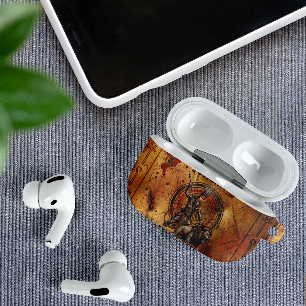 Onuris AirPods Case Egyptian War God Slayer of Enemies Spear Lion Ancient Battle