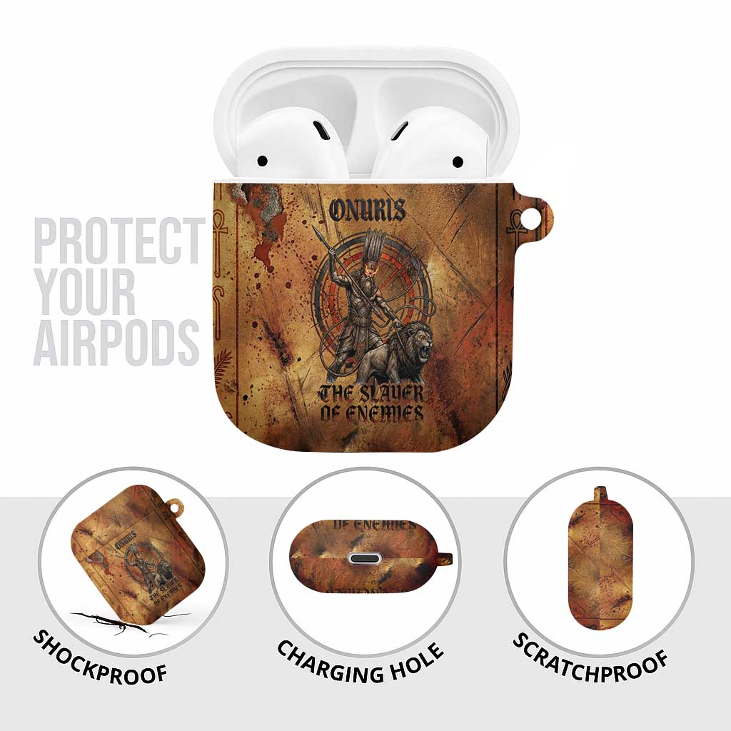 Onuris AirPods Case Egyptian War God Slayer of Enemies Spear Lion Ancient Battle