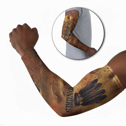 Onuris Arm Sleeves Egyptian War God Slayer of Enemies Spear Lion Ancient Battle
