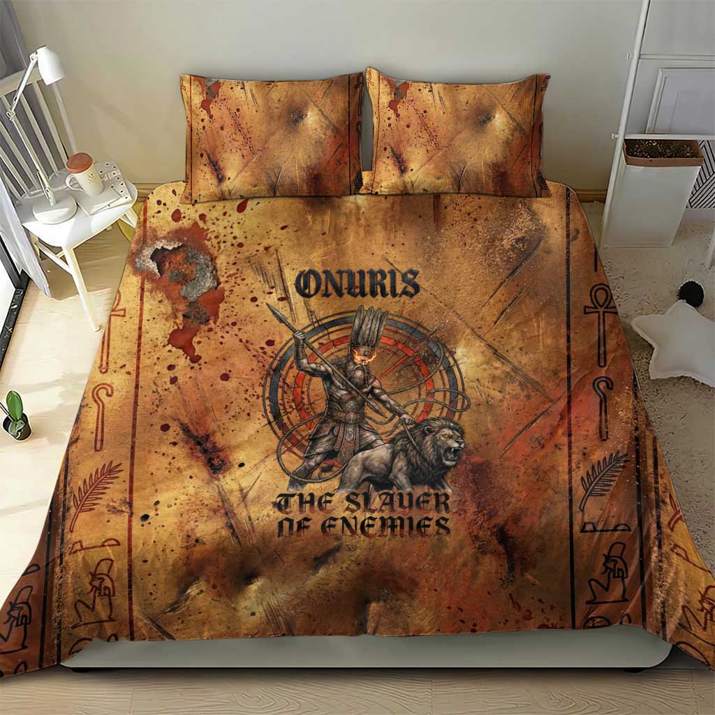 Onuris Bedding Set Egyptian War God Slayer of Enemies Spear Lion Ancient Battle