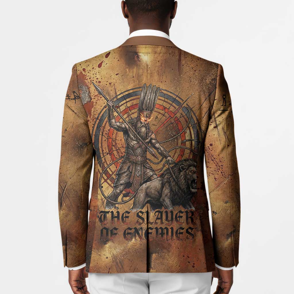 Onuris Blazer Egyptian War God Slayer of Enemies Spear Lion Ancient Battle