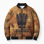 Onuris Bomber Puffer Jacket Egyptian War God Slayer of Enemies Spear Lion Ancient Battle