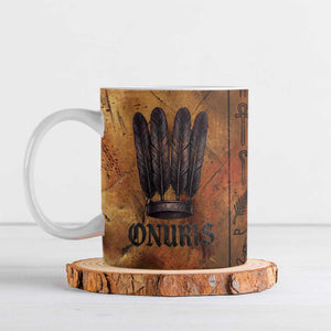 Onuris Ceramic Mug Egyptian War God Slayer of Enemies Spear Lion Ancient Battle