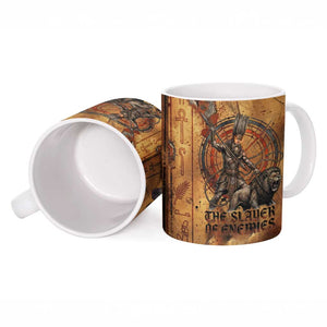 Onuris Ceramic Mug Egyptian War God Slayer of Enemies Spear Lion Ancient Battle