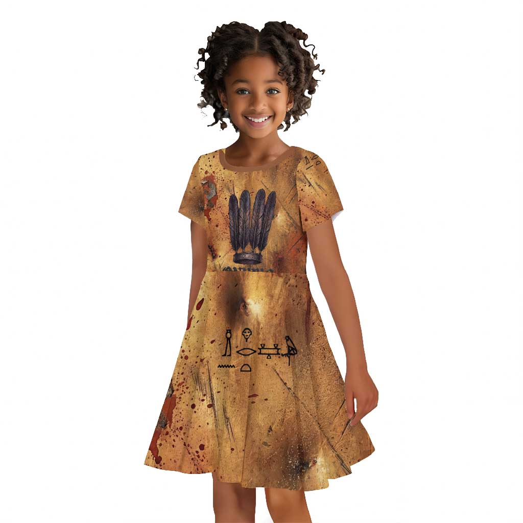 Onuris Kid Short Sleeve Dress Egyptian War God Slayer of Enemies Spear Lion Ancient Battle