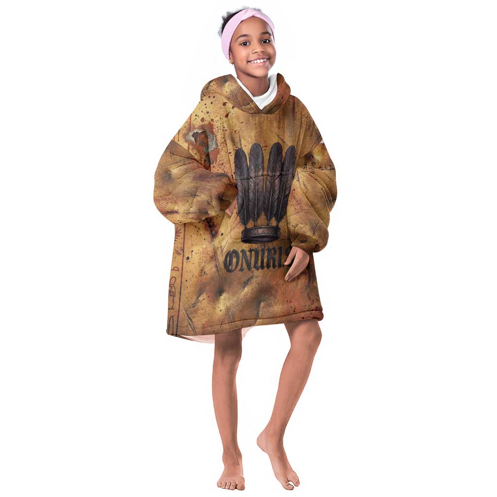Onuris Kid Wearable Blanket Hoodie Egyptian War God Slayer of Enemies Spear Lion Ancient Battle
