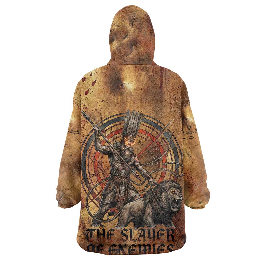 Onuris Kid Wearable Blanket Hoodie Egyptian War God Slayer of Enemies Spear Lion Ancient Battle