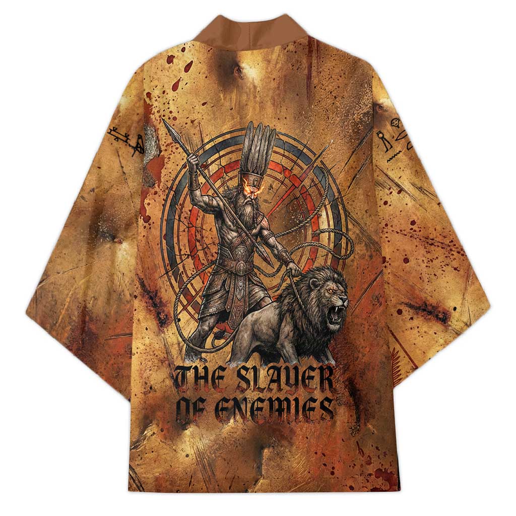 Onuris Kimono Egyptian War God Slayer of Enemies Spear Lion Ancient Battle