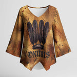 Onuris Kimono Sleeve Blouse Egyptian War God Slayer of Enemies Spear Lion Ancient Battle