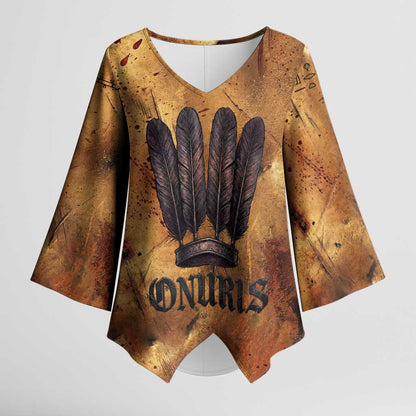 Onuris Kimono Sleeve Blouse Egyptian War God Slayer of Enemies Spear Lion Ancient Battle