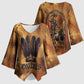 Onuris Kimono Sleeve Blouse Egyptian War God Slayer of Enemies Spear Lion Ancient Battle