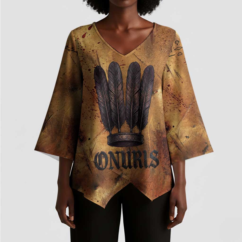 Onuris Kimono Sleeve Blouse Egyptian War God Slayer of Enemies Spear Lion Ancient Battle