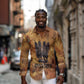 Onuris Long Sleeve Button Shirt Egyptian War God Slayer of Enemies Spear Lion Ancient Battle