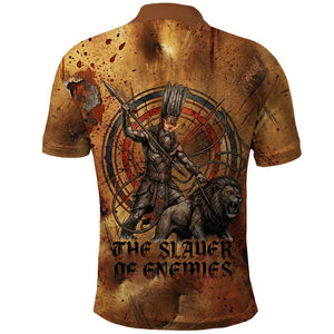 Onuris Polo Shirt Egyptian War God Slayer of Enemies Spear Lion Ancient Battle