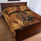 Onuris Quilt Bed Set Egyptian War God Slayer of Enemies Spear Lion Ancient Battle