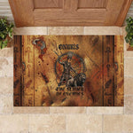 Onuris Rubber Doormat Egyptian War God Slayer of Enemies Spear Lion Ancient Battle