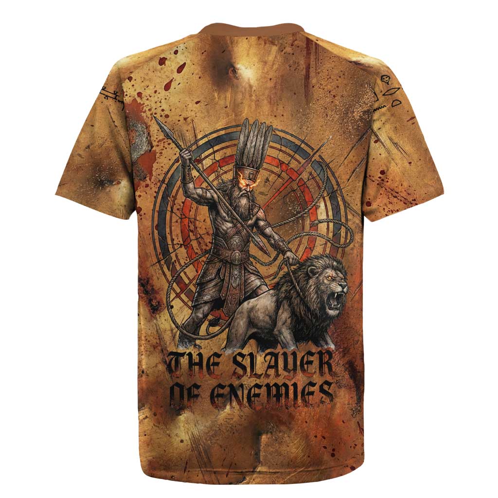Onuris Rugby Jersey Egyptian War God Slayer of Enemies Spear Lion Ancient Battle