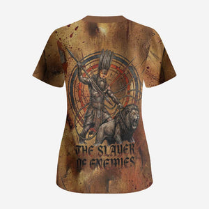 Onuris Scrub Top Egyptian War God Slayer of Enemies Spear Lion Ancient Battle