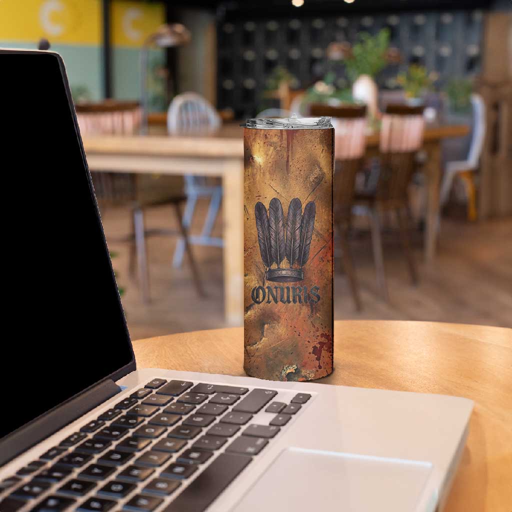 Onuris Skinny Tumbler Egyptian War God Slayer of Enemies Spear Lion Ancient Battle
