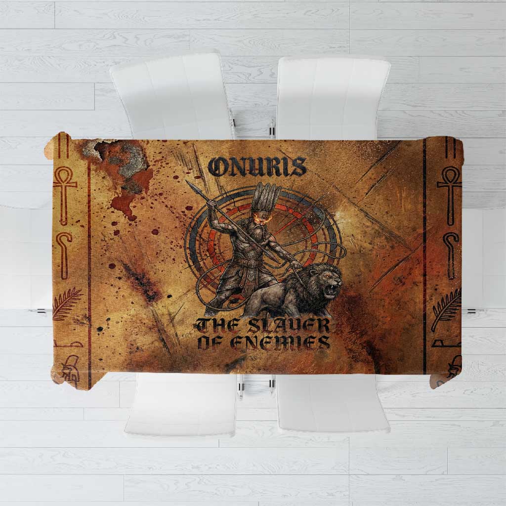 Onuris Tablecloth Egyptian War God Slayer of Enemies Spear Lion Ancient Battle