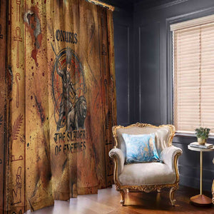 Onuris Window Curtain Egyptian War God Slayer of Enemies Spear Lion Ancient Battle