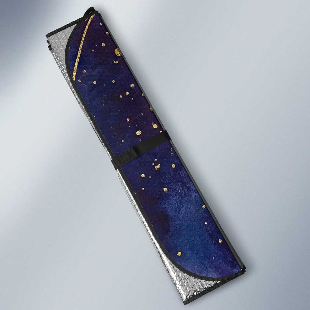Onuris Auto Sun Shade Cosmic Warrior Egyptian God Eye of Horus Spears Starry Night