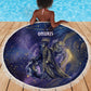 Onuris Beach Blanket Cosmic Warrior Egyptian God Eye of Horus Spears Starry Night