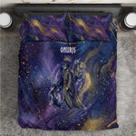 Onuris Bedding Set Cosmic Warrior Egyptian God Eye of Horus Spears Starry Night