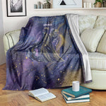 Onuris Blanket Cosmic Warrior Egyptian God Eye of Horus Spears Starry Night