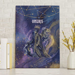 Onuris Canvas Wall Art Cosmic Warrior Egyptian God Eye of Horus Spears Starry Night