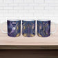 Onuris Ceramic Mug Cosmic Warrior Egyptian God Eye of Horus Spears Starry Night