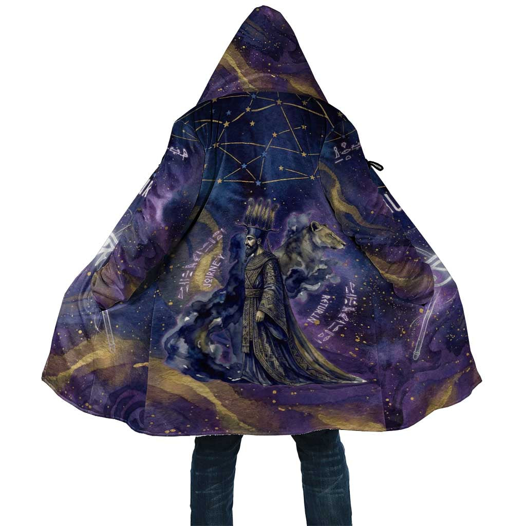 Onuris Cloak Cosmic Warrior Egyptian God Eye of Horus Spears Starry Night