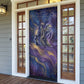 Onuris Door Cover Cosmic Warrior Egyptian God Eye of Horus Spears Starry Night
