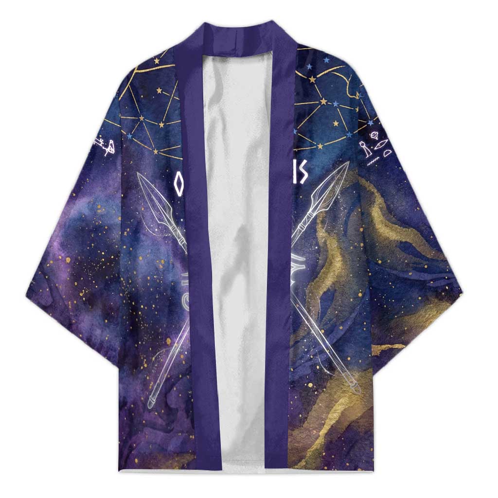 Onuris Kimono Cosmic Warrior Egyptian God Eye of Horus Spears Starry Night