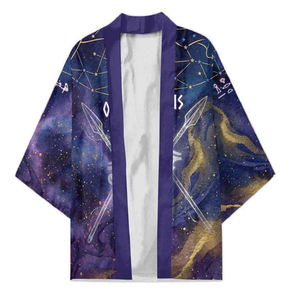 Onuris Kimono Cosmic Warrior Egyptian God Eye of Horus Spears Starry Night