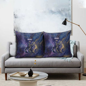 Onuris Pillow Cover Cosmic Warrior Egyptian God Eye of Horus Spears Starry Night