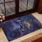 Onuris Rubber Doormat Cosmic Warrior Egyptian God Eye of Horus Spears Starry Night