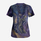Onuris Scrub Top Cosmic Warrior Egyptian God Eye of Horus Spears Starry Night