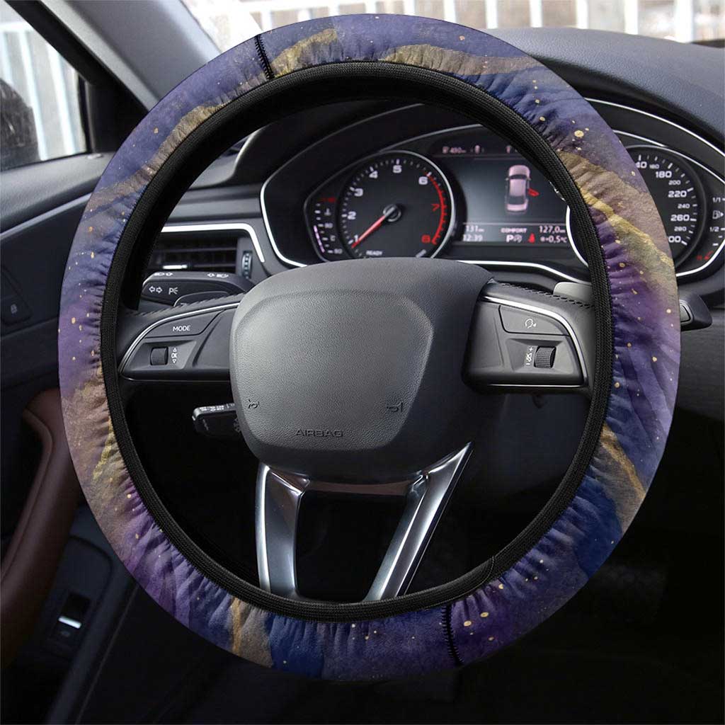 Onuris Steering Wheel Cover Cosmic Warrior Egyptian God Eye of Horus Spears Starry Night