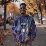 Onuris Sweatshirt Cosmic Warrior Egyptian God Eye of Horus Spears Starry Night