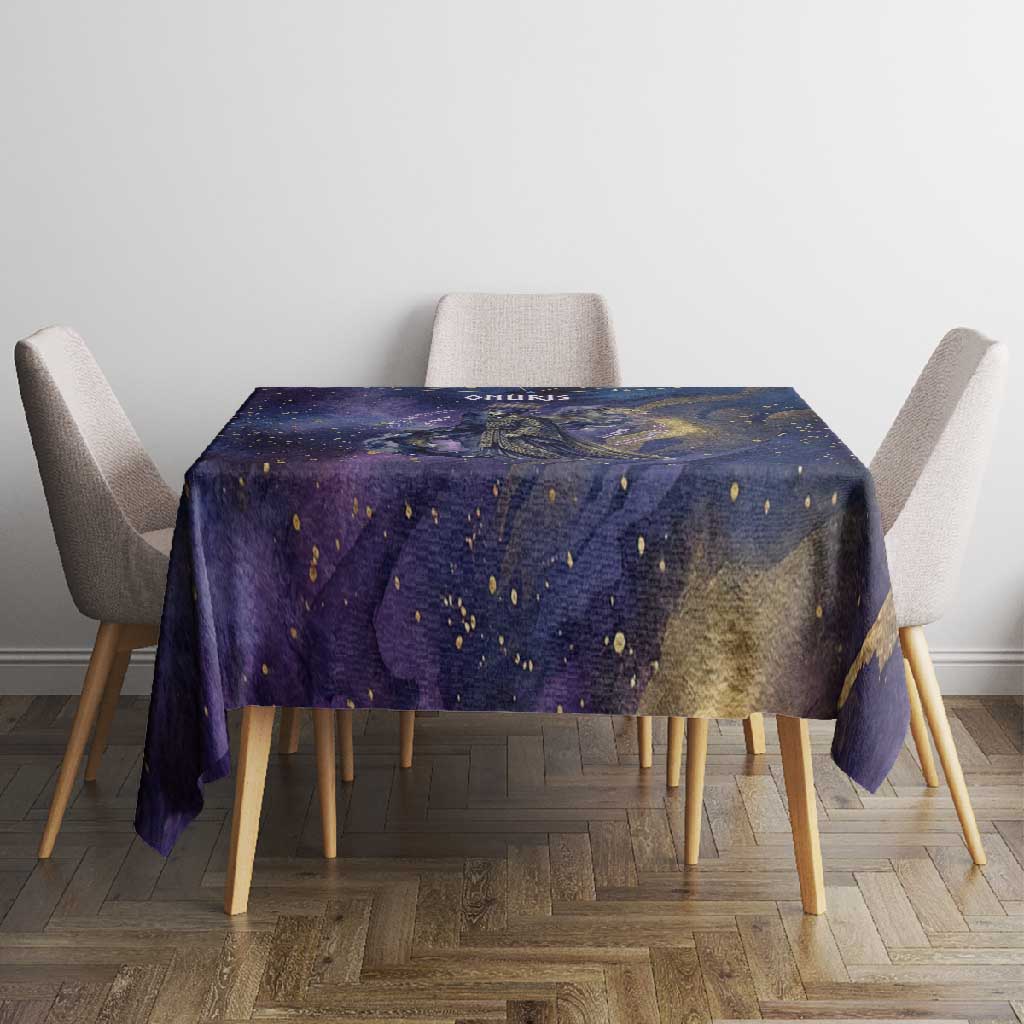 Onuris Tablecloth Cosmic Warrior Egyptian God Eye of Horus Spears Starry Night