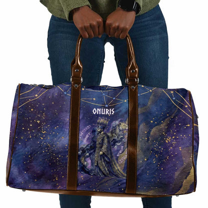 Onuris Travel Bag Cosmic Warrior Egyptian God Eye of Horus Spears Starry Night