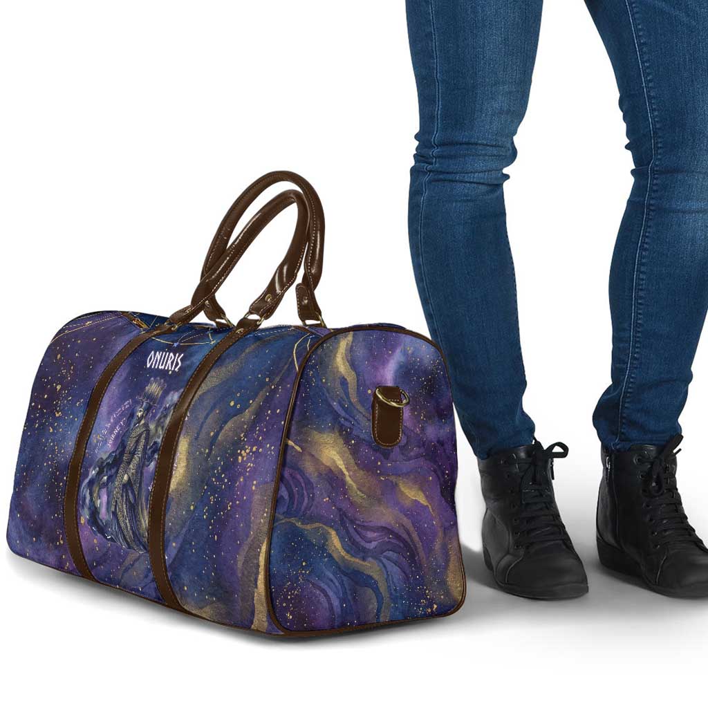 Onuris Travel Bag Cosmic Warrior Egyptian God Eye of Horus Spears Starry Night