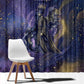 Onuris Window Curtain Cosmic Warrior Egyptian God Eye of Horus Spears Starry Night